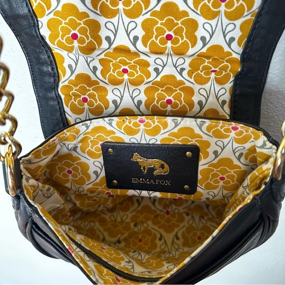 Emma Fox Leather Two Tone Saddle Cross-Body Bag - Picture 6 of 7